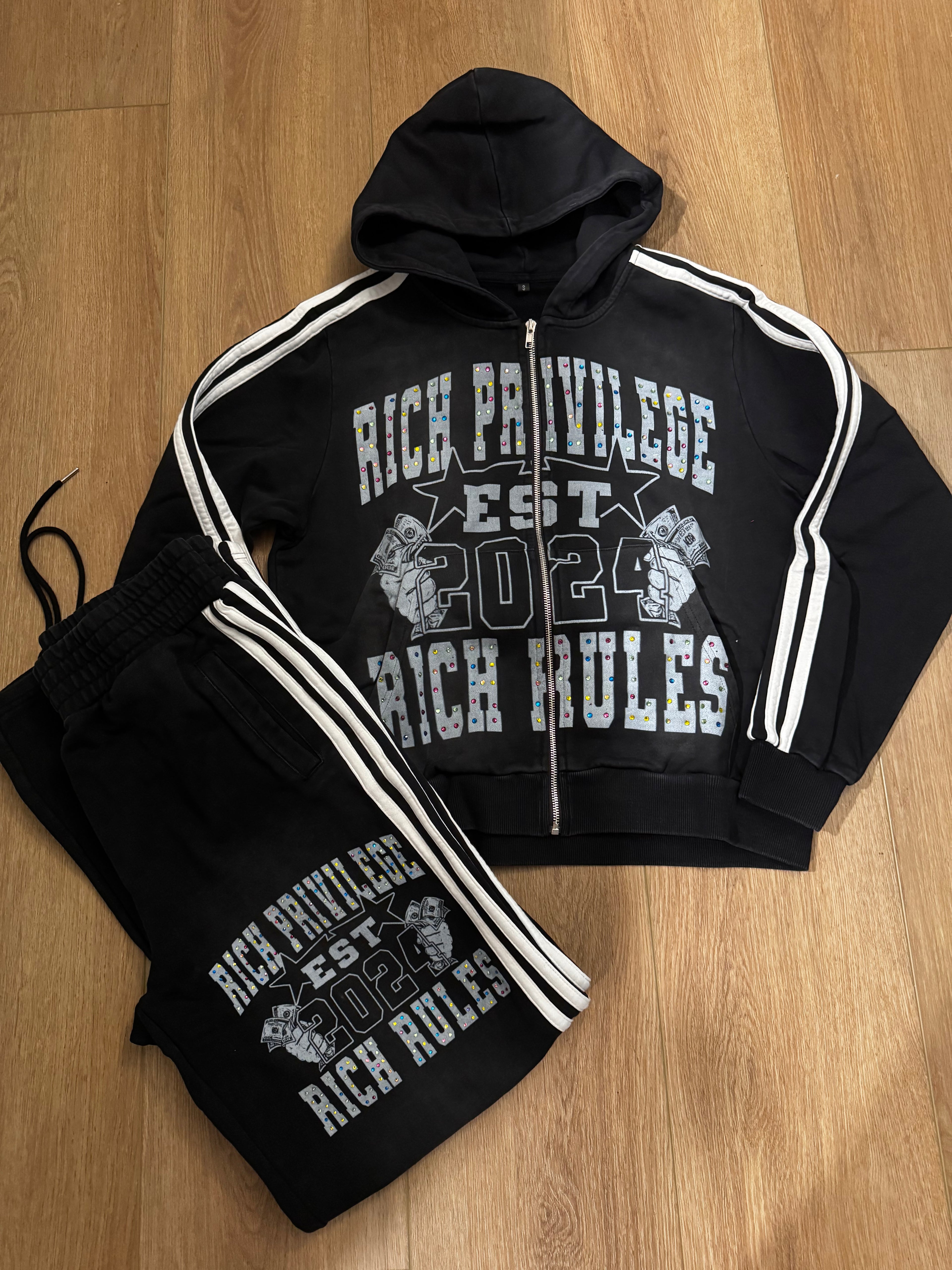 Black Rhinestone Set